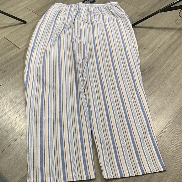 Woman Within Straight Leg Stripe Linen NWT Pants    size 26 - Picture 3 of 11